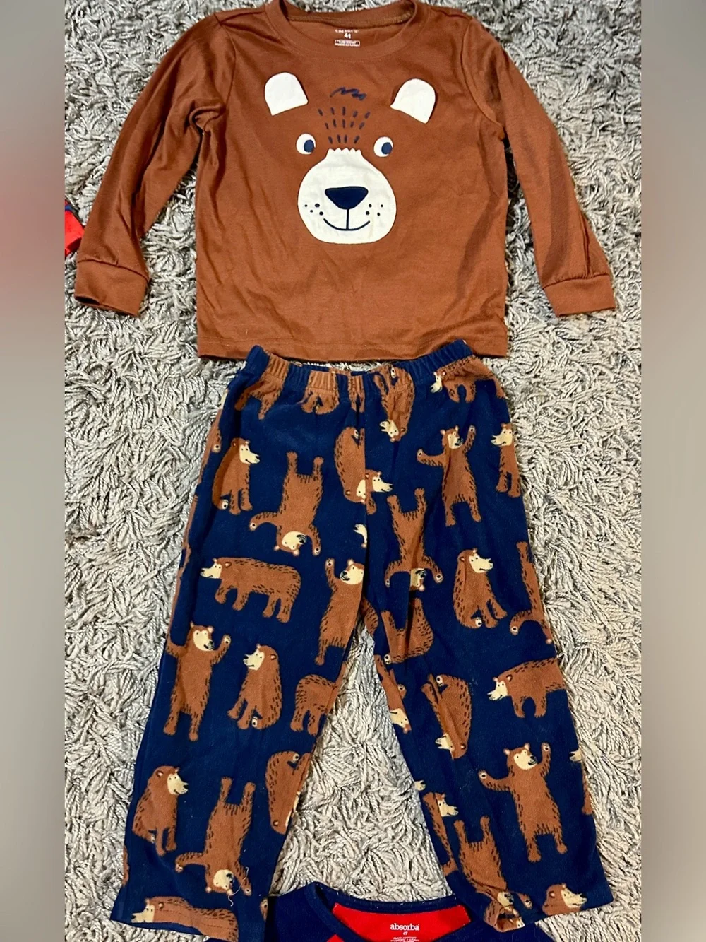 Carter's Brown & Navy Bear Pajama Set